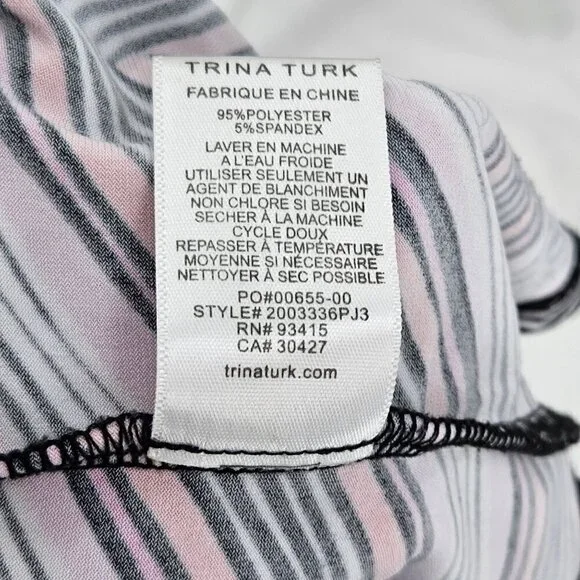 Trina Turk Milian 2 Chevron Maxi Dress Purple Women's XS Preppy Beach Summer - Picture 10 of 14